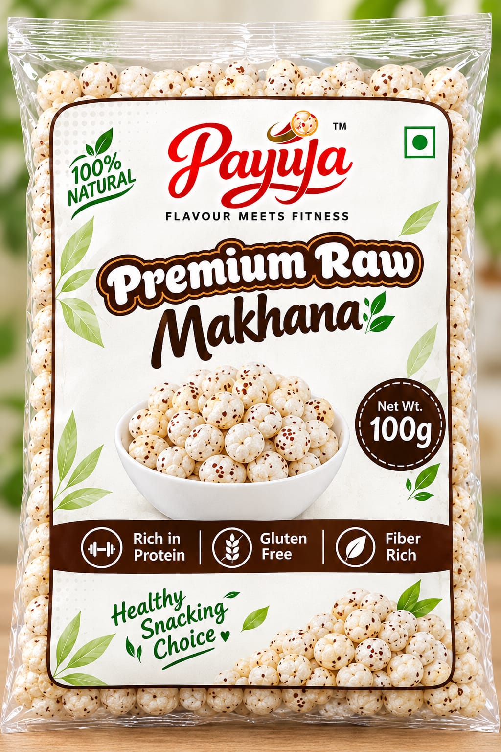 Payuja Premium Raw Makhana | Fox Nuts | 100g