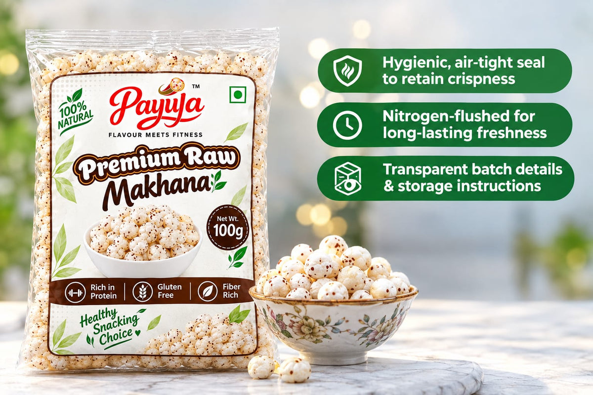 Payuja Premium Raw Makhana | Fox Nuts | 100g